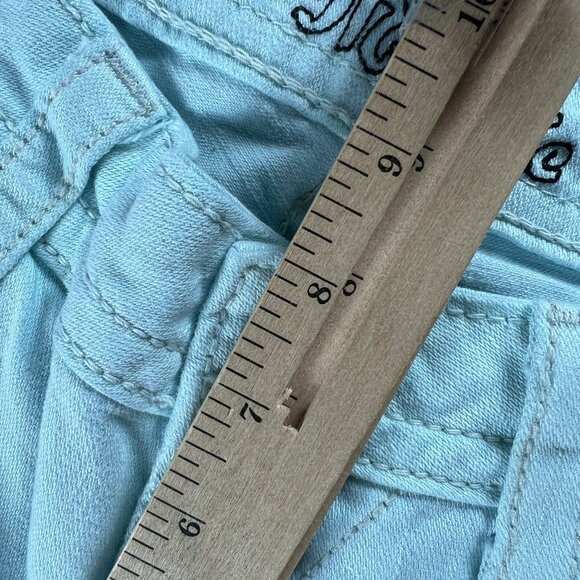 Miss Me Jeans Women's 31x31* Low Rise Skinny Icy Blue Embellished Denim Tag 29 - Picture 15 of 16